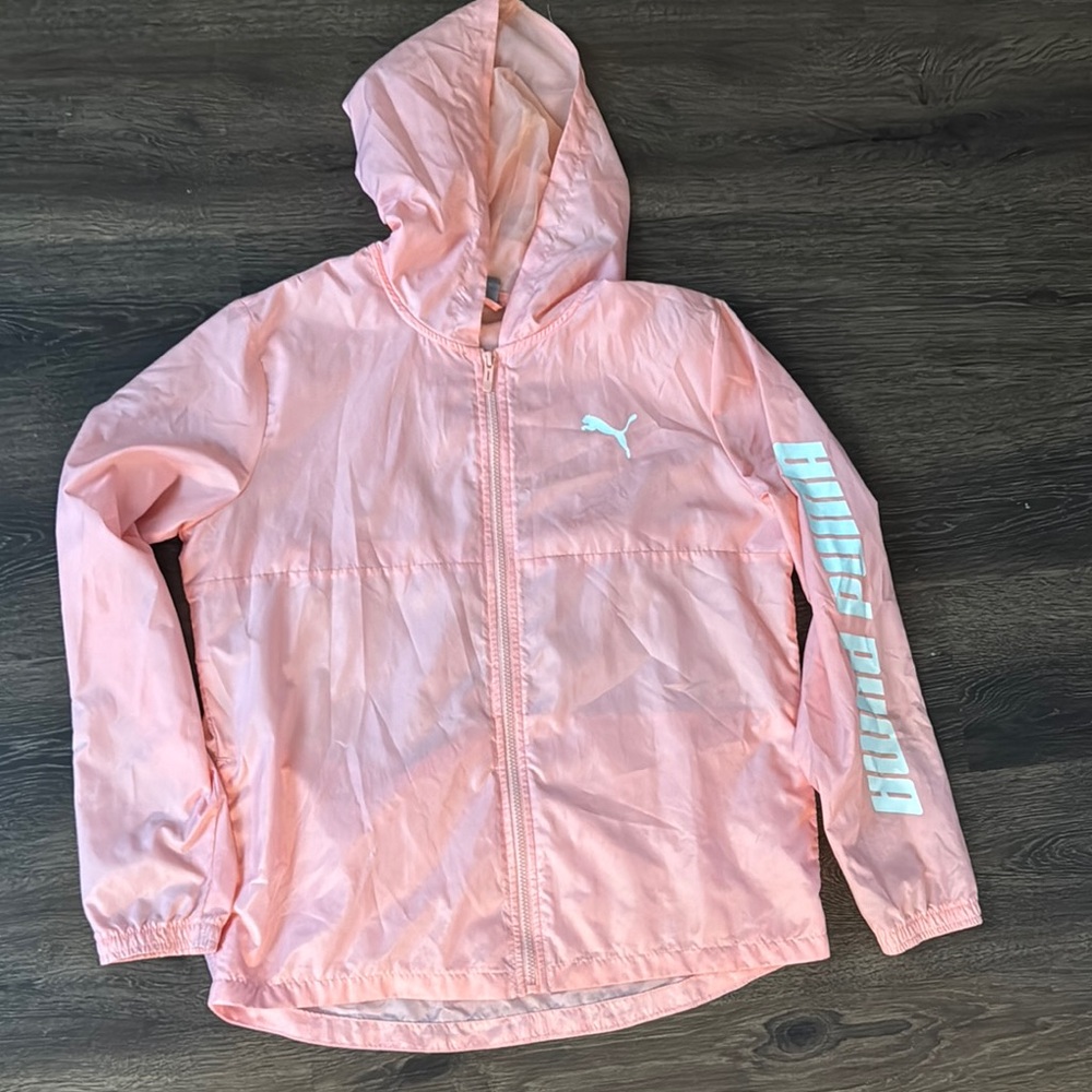 Puma Pink Hooded Windbreaker